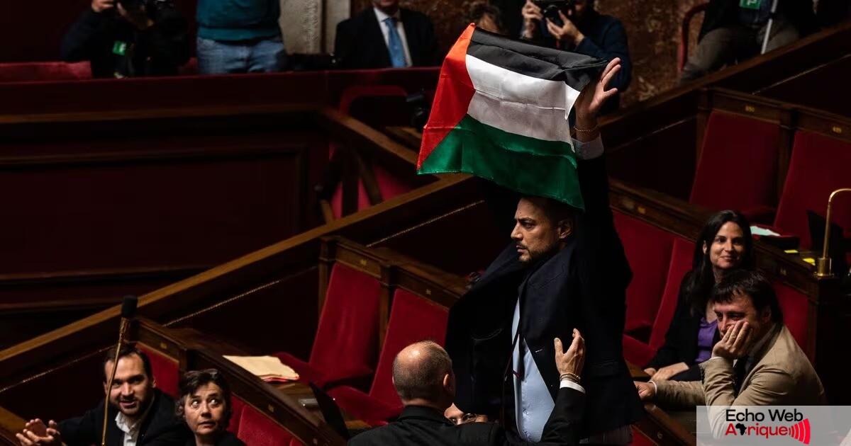 Un Député de La France Insoumise brandit un drapeau Palestinien à l'Assemblée Nationale