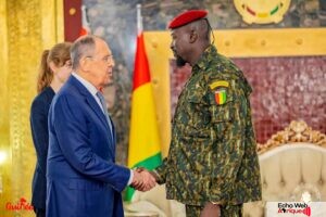 Sergueï Lavrov, Ministre des affaires étrangères de la Fédération de Russie, reçu par Mamadi Doumbouya