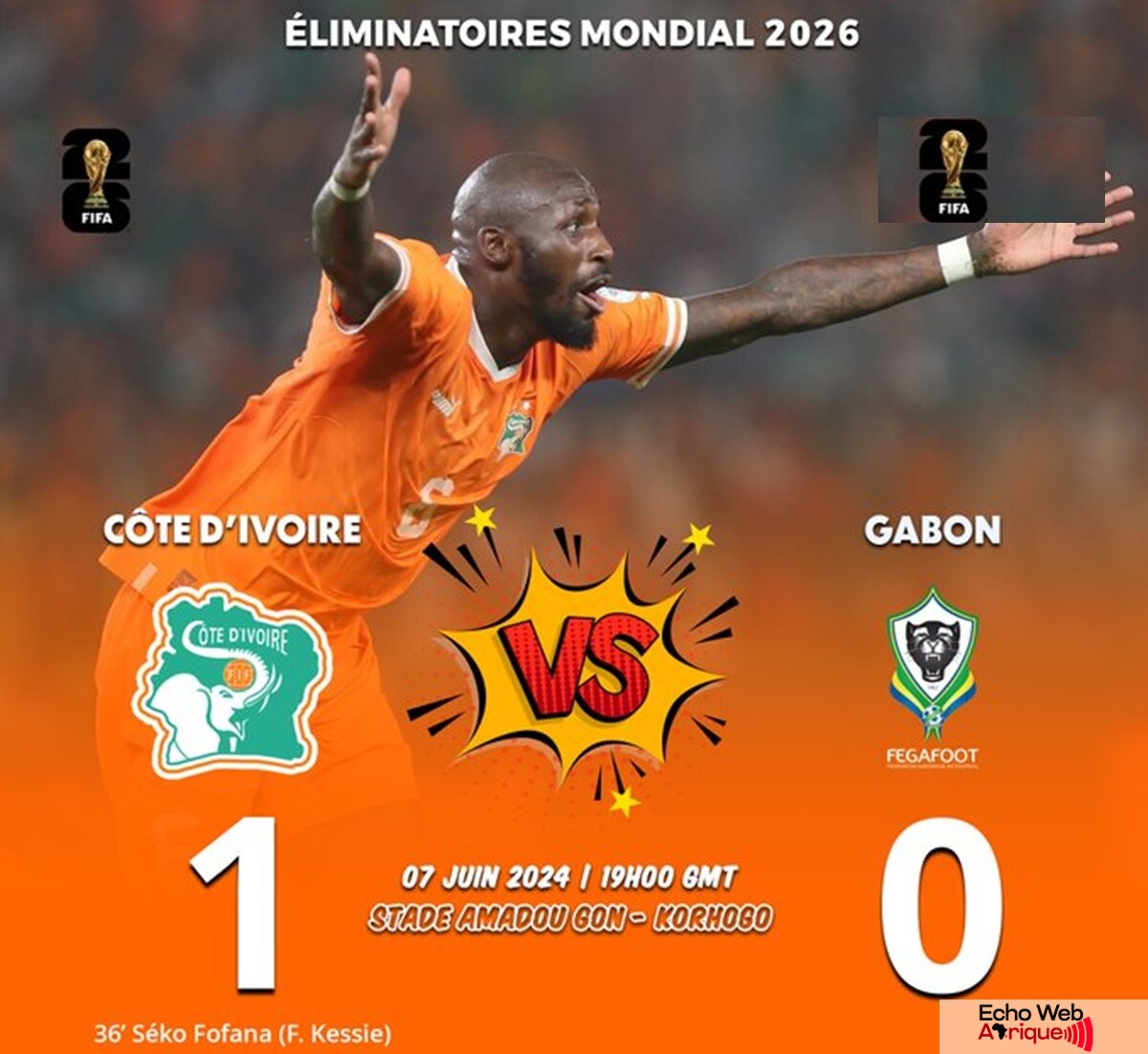 Elim. Coupe du monde 2026 : la Côte d'Ivoire s'impose face au Gabon et maintient sa place !