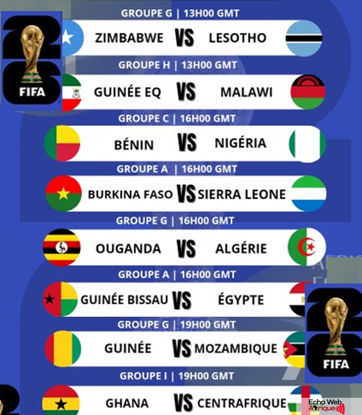 Coupe du monde 2026 : le programme des matchs de qualification de ce lundi 10 juin !