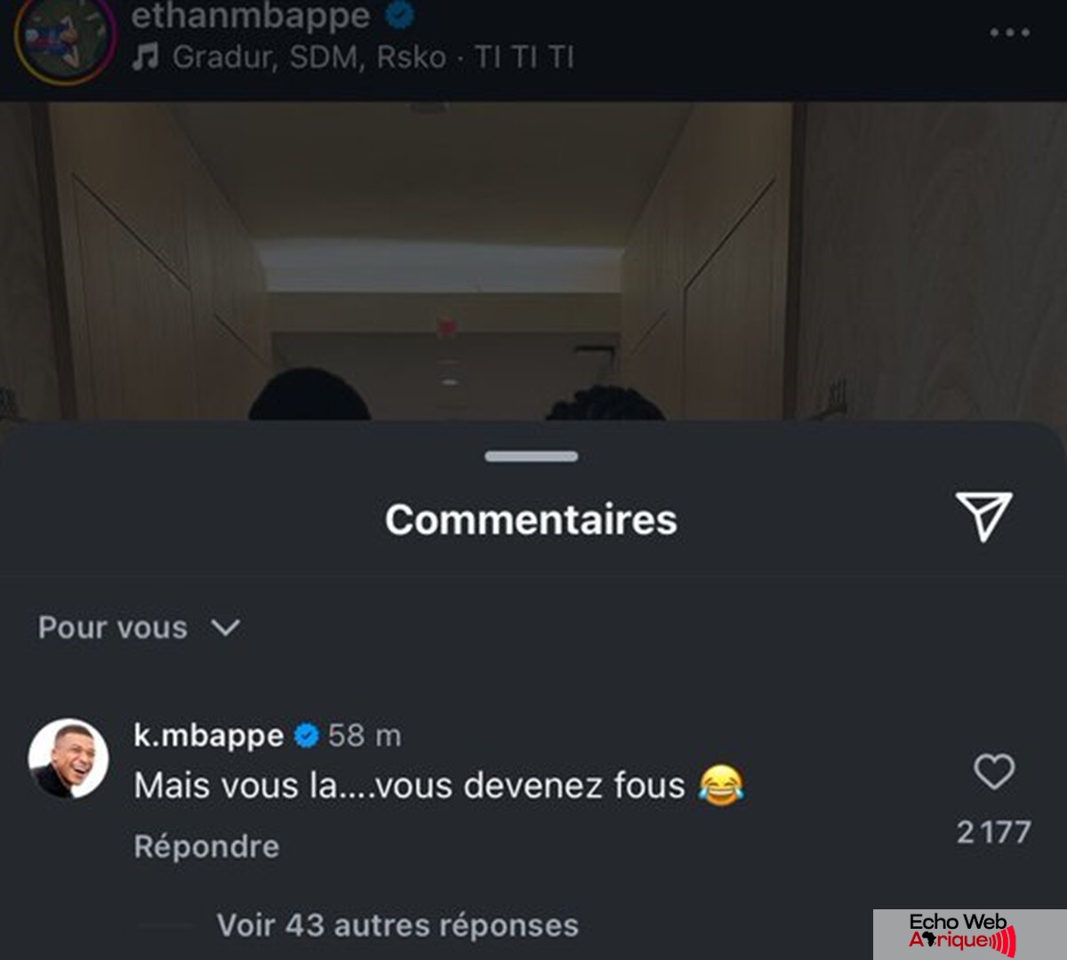 Kylian Mbappé envoie un message et se moque de son frère Ethan sur Instagram !