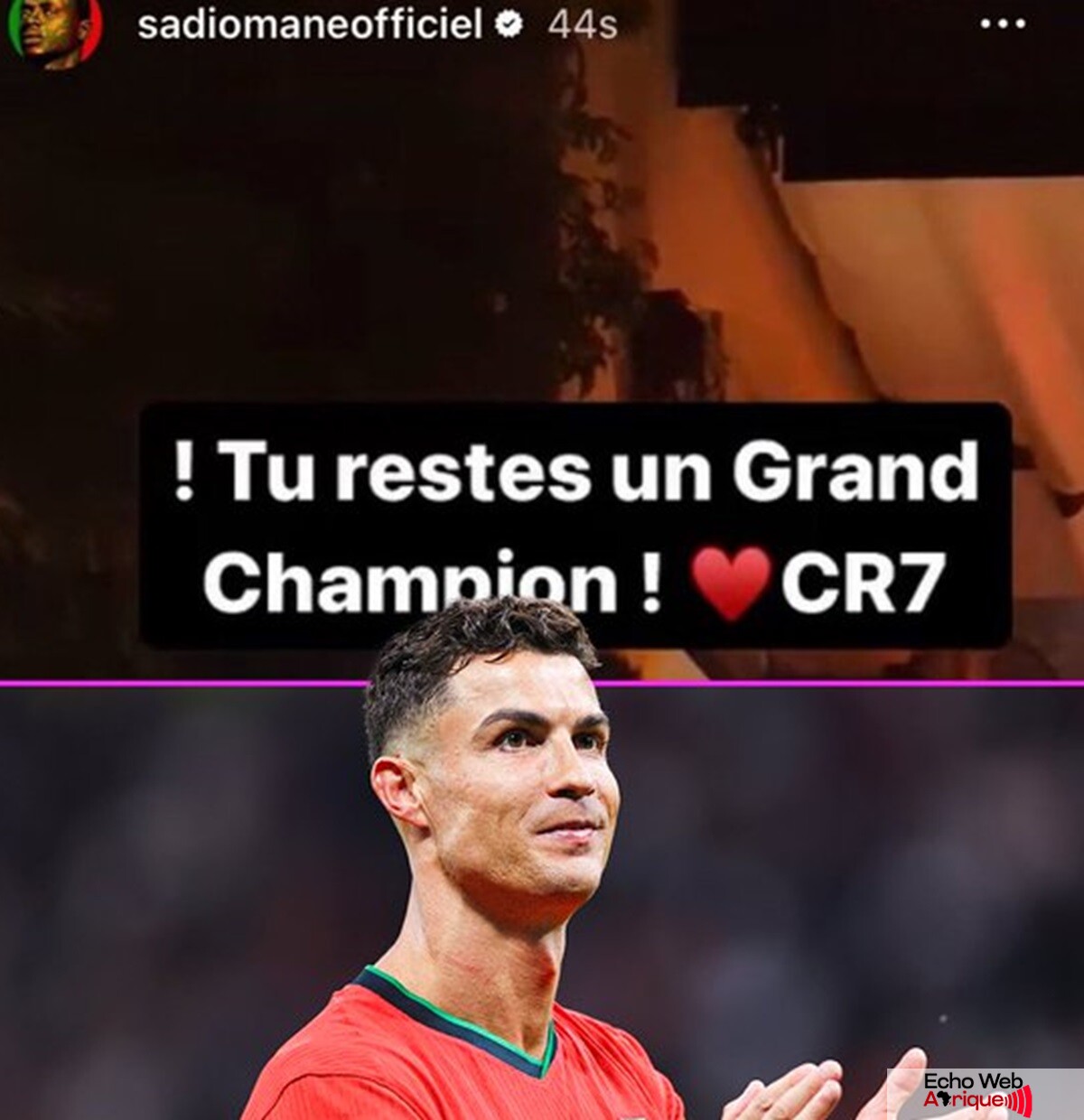 Cristiano Ronaldo : le message de Sadio Mané lorsque Ronaldo a fondu en larmes !