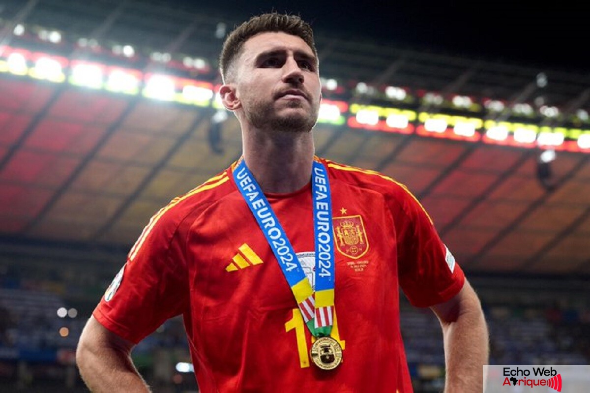 JO 2024 : Aymeric Laporte célèbre la victoire espagnole face à l'équipe de France !