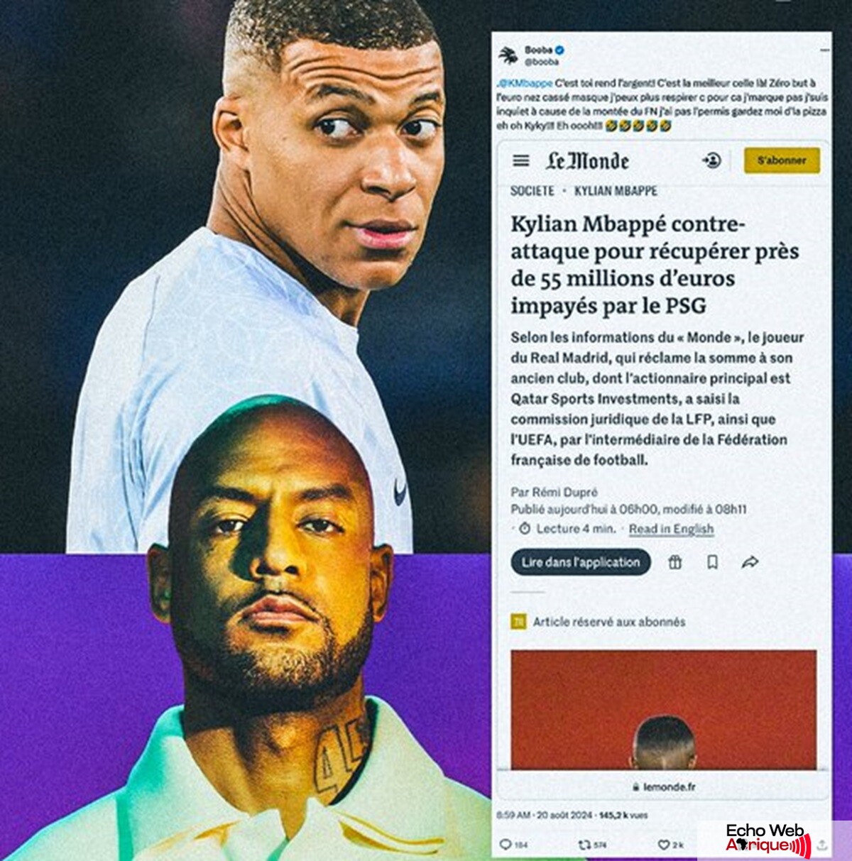 Kylian Mbappé : Booba clash à nouveau le joueur, son message !